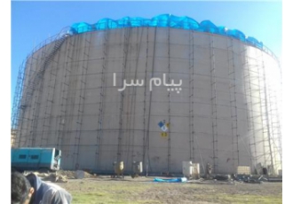 سندبلاست و رنگ و نوار پیچی راپینگ با دستگاه در آلونی اجرای سندبلاست