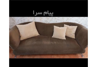 مبل ال موجی(۱۰نفره)کارکرده در ورامین پایه استیل ایتالیایی ثابت 3تا