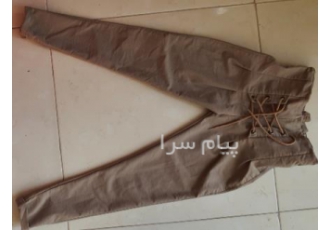 فروش یک عدد شلوار کتان کرمی در حد نو در مشهد این شلوار کتان نخ کِرِم