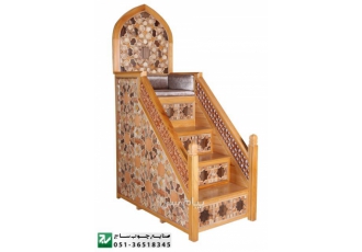 منبر چوبی گره چینی مسجد نمازخانه و اماکن مذهبی صنایع چوب ساج در مشهد