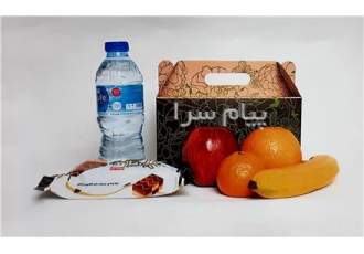 جعبه میوه و پذیرایی جعبههای مقوایی دستهدار با طراحی جدید دو رنگ مخصوص