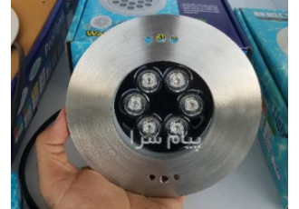 چراغ استخری توکار ۱۲ وات استیل تک رنگ