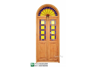پنجره اُرُسی شیشه رنگی چوبی سنتی گره چینی مشبک صنایع چوب ساج در مشهد