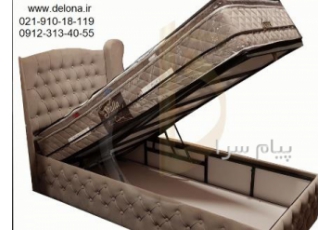 تخت خواب باکس دار جکدار هتلی برند دلونا تولید و فروش تاج و باکس مدرن