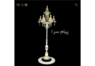 آباژور ایستاده کلاسیک برنزی 6 شاخه