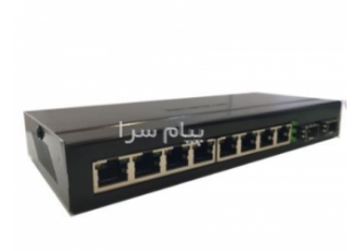 سوئیچ شبکه در تبریز سوئیچ هشت پورت 10 100 1000 با دو پورت فیبر SFP مدل