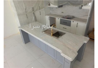 صفحات کابینت با سنگ طبیعی در تهران اجرای صفحات کابینت با سنگ طبیعی