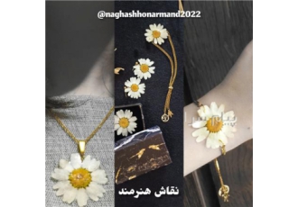 ست گل طبیعی بابونه با تلفیق رزین در گلبهار ست گل طبیعی بابونه رزینی