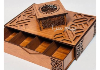 جعبه و باکس دمنوش و چای در تهران این محصول زیبا با چوب دولایه روکش دار
