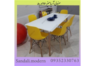 صندلی غذاخوری رستورانی فایبرگلاس در تهران بدنه صندلی فایبرگلاس پایه چوب