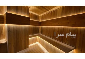 طراحی و اجرای سونا خشک با چوب ترمو وود