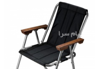 صندلی ساحلی دسته چوبی