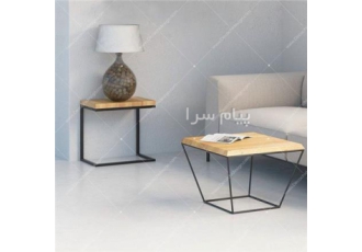 میز جلو مبلی مدل F۸۲ طول 50 عمق 50 ارتفاع 50 جنس MDF فلز با رنگ