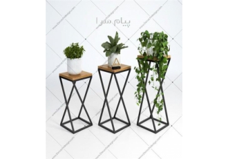 پایه گلدان F۷۲ طول 2525 جنس MDF فلز با رنگ الکترواستاتیک قابلیت ساخت