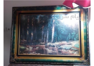 تابلو نقاشی طبیعت بسیار زیبا در اردبیل امضا شده توسط نقاش فریم دور