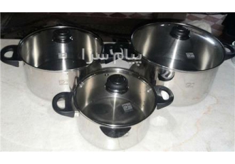 ۵ عدد قابلمه استیل برند پارس استیل ( نو ) در تهران 5 عدد قابلمه استیل