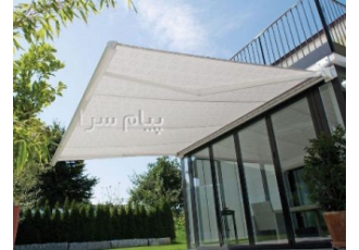 سایبان برقی بازویی در کرمانشاه شرکت پارت ایمن مرکز فروش و نصب سایبان