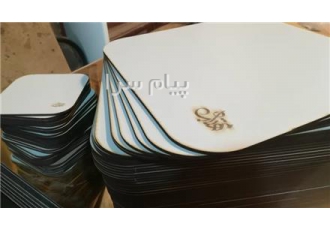 طراحی و برش کفی شیرینی با آرم شما در اصفهان برش کفی شیرینی با متریال
