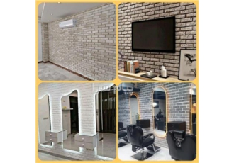 تولید نما داخل سمنت پلاست سه بعدی تولید انواع پشت تلویزیونی بین کابینت