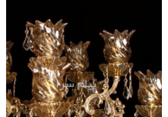 لوستر آتنا سرامیکی جنس برنز در کرج لوستر تولیدی لوستر شب نما قدیمی