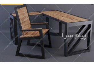 میز تحریر مدل F۳۵ طول 140 عمق 60 ارتفاع 80 جنس MDF فلز با رنگ