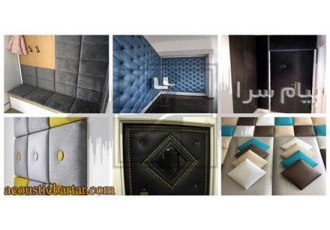 لمسه کاری دیوار با پنل چرمی سه بعدی و دیوارپوش پارچه ای