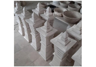 پایه چراغ سنگی در شهرری پایه چراغ سنگی برای سختمان برای ویلا دلیل حیاط