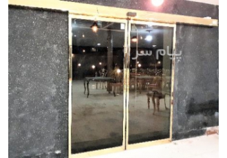 قیمت درب شیشه ای استیل - طلایی
