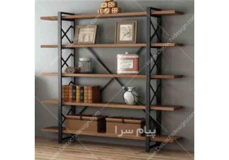 شلف مدل F۲۴ طول 120 عمق 32 ارتفاع 175 جنس MDF فلز با رنگ الکترواستاتیک