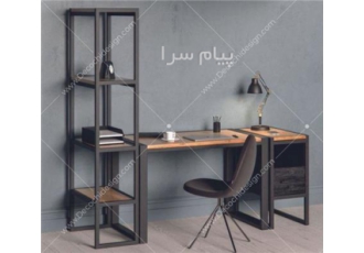 میز تحریر مدل F۴۲ طول 140 عمق 60 ارتفاع 140 جنس MDF فلز با رنگ