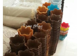 گلدان پلاستیکی نو طرح لاله در اصفهان 600 عدد به صورت عمده گلدان
