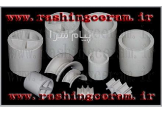 پال رینگ سرامیکی پکینگ پال رینگ سرامیکی استوانه ای تیغه دار سرامیکی
