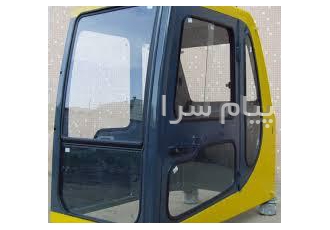 شیشه اطاق بیل کوماتسو - شیشه کابین بیل کوماتسو - شیشه بیل KOMATSU PC200 PC220 PC300 PC400