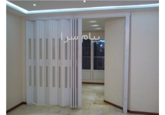 درب آکاردئونی چوبی درب کشویی mdf درب ریلی pvc در تهران درب