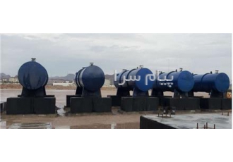 رسیور افقی رسیور افقی رنگ شده محل بندرعباس جنس ASTM A283 GR C ظرفیت 6 5