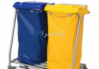 فروش ترالی حمل ملحفه دوقلو در اصفهان ساخته شده از استنلس استیل 304
