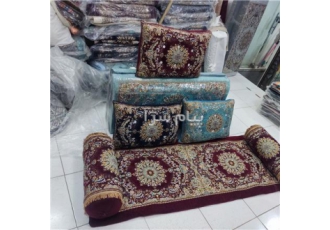 تولید پشتی شاهنشین در اصفهان تولید پشتی شاهنشین با پارچه مخمل شانل