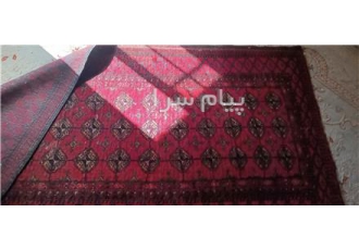 قالیچه دست بافت طرح ترکمن در تربت جام قالیچه دست بافت قدیمی 1 5در3