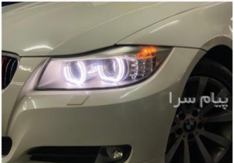 نصب دیلایتLEDروی چراغ بی ام و BMW نئون پلکسی در تهران نصب دیلایتLED