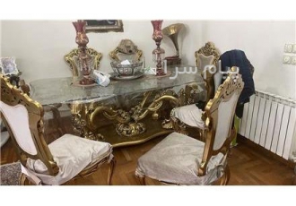 مبلمان سلطنتی ۹ نفره میز ناهار خوری ۸ نفره به همراه ۶ صندلی