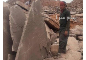 اجرای سنگ بار بیکیو براینمای دیوار چینی در بومهن پیمانکاری سنگ لاشه