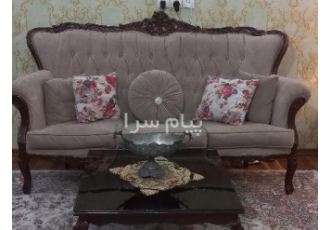 مبل استیل ۷نفره در تهران مبل استیل 7نفره جنس چوب عالی با جلو مبلی