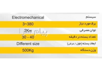 دستگاه بسته بندی مانژ چهار گوش و لیوانی