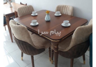 میز غذا خوری مدل آرمیس در اراک چوب راش گرجستان ابرhr تنوع رنگ به پارچه