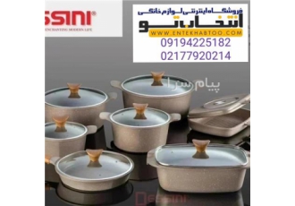 سرویس قابلمه گرانیت ۱۴ پارچه دسینی در تهران سرویس قابلمه دورو گرانیت