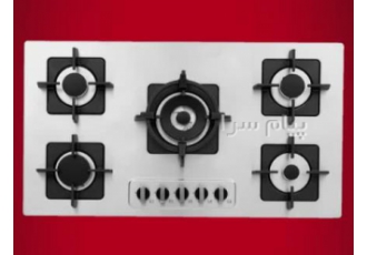 اجاق گاز صفحه ای استیل البرز ۵۹۱۳ در اصفهان استیل 304 5 شعله برند استیل