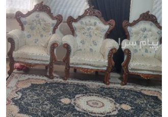 مبل سلطنتی ۹ نفره و میز نهار خوری ۸ نفره