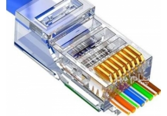 سوکت شبکه میانگذر Cat6 ساده و رنگی با برند شما سوکت شبکه میانگذر Cat6 ساده و رنگی با برند شما
