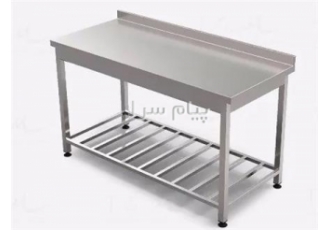 میز کار استیل در مهرویلا میز کار استیل ساده میزکار استیل لبه دار میزکار